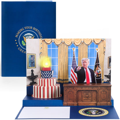 Trump Pop Up Birthday Card - Lights Up and Voice